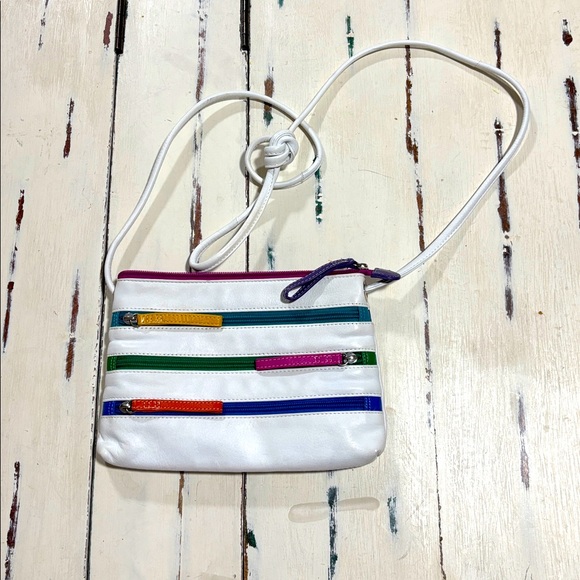 ili New York Colorblock Zipper Small Crossbody Bag Multi Colored - Picture 1 of 7
